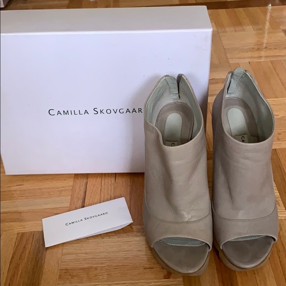 Camilla Skovgaard Shoes - Camilla Skovsgaard grey peep toe booties